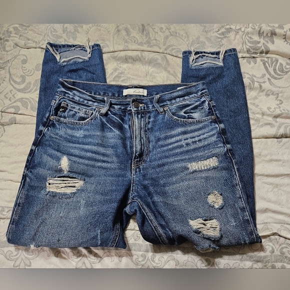 Kancan dark wash distressed jeans! - Picture 2 of 7